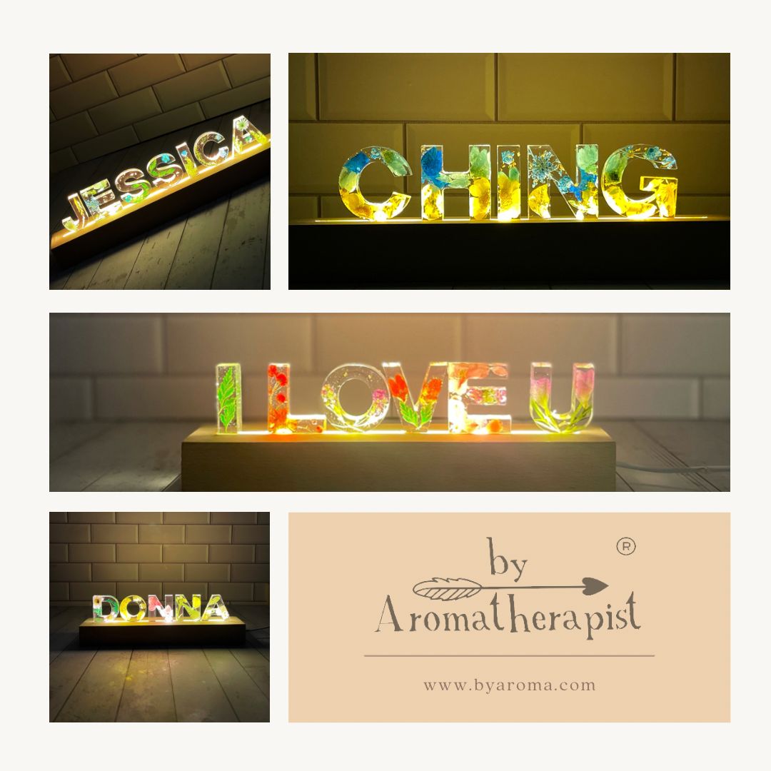 Pressed Flowers Alphabet Night Light Workshop 壓花字母小夜燈💡工作坊
