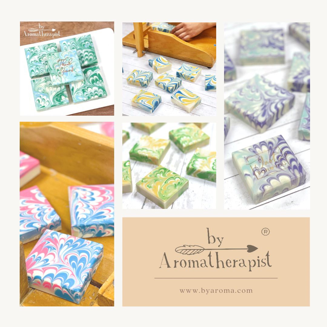 Peacock Swirl Moisturizing Olive Marseille Soap Class 孔雀拉花滋潤橄欖馬賽皂體驗班